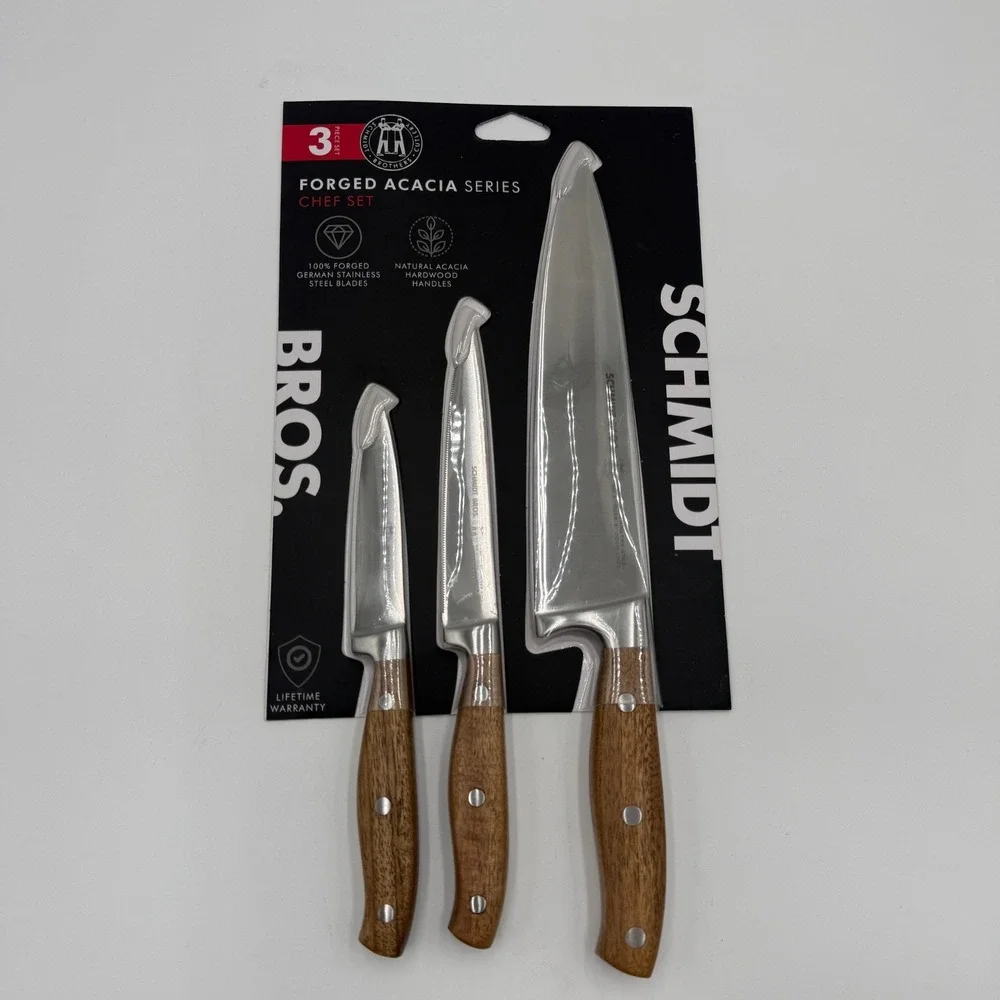 Schmidt Bros Cutlery Chef Knife 3 Piece Set New